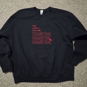 Mac Miller Sweatshirt I Love‎ Life Embroidered Thread Head Black Crewneck Sz XL